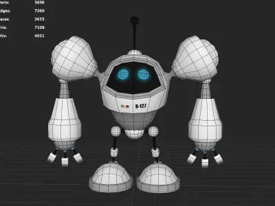 Robot Low-poly 3D model