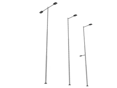 Lamp Post - Light Pole - Light Post - Street Light - Group 14 3D model