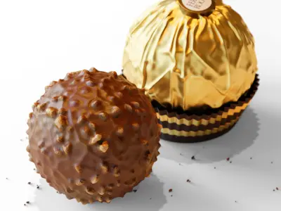 Ferrero Chocolate with Package 3D model