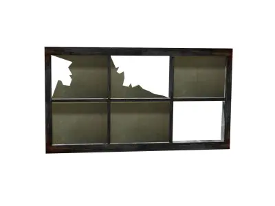 Broken Window Low-poly 3D model