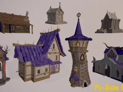 Fancy Secrets and Mysteries Package Low-poly 3D model