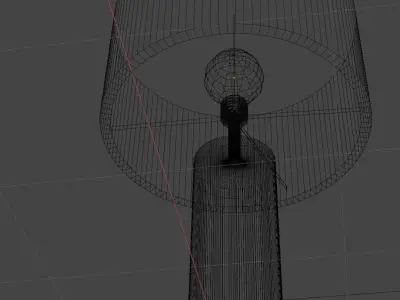 table lamp Low-poly 3D model