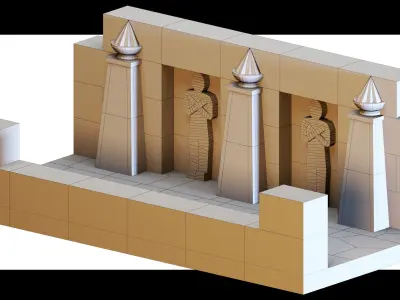 19 Egyptian Tombs- 3d Model 3D model
