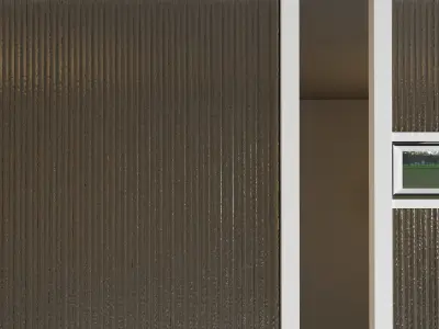 Glass partition door Set 38 Low-poly 3D model