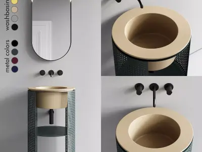 Axa Skyland Web Vanity Unit Set 1 3D model