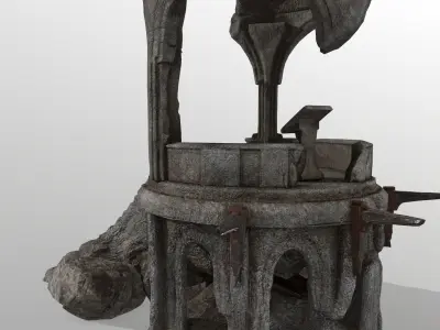 old temple   Low-poly 3D model