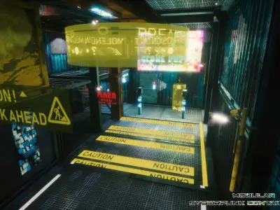 Modular Cyberpunk Environment Low-poly 3D model