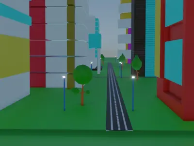  Low Poly City 3D model