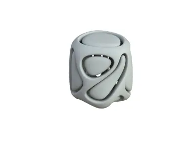SciFi Cube Object No 67875 Low Poly Shape Low-poly 3D model