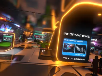 3D Showroom Level Kit Vol 19 Low-poly 3D model