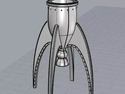 Space Age Candle Holder 3D print model
