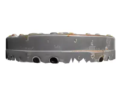 Weathered Urban Manhole Cover 3D Model Low-poly 3D model