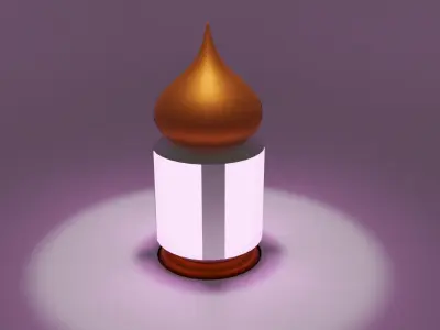 ISLAMIC LAMP PINK COLOR 3D model