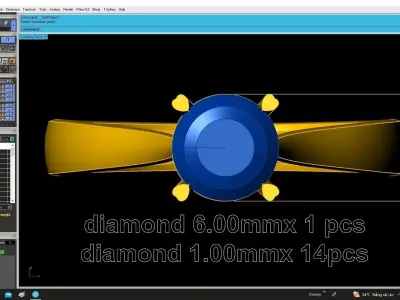 Elegant Round Gemstone Solitaire Ring for Women 4887 3D print model