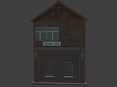 Brno Monarchy railway yard and Victorian era station version  3D model