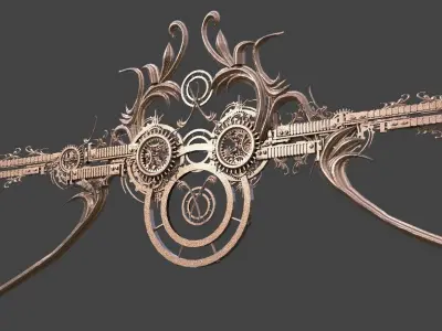 Ra Sci Fi wing 1 Low-poly 3D model