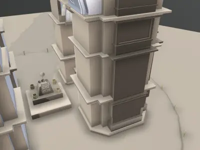 India Gate - VR Ready 3d Model 3D model