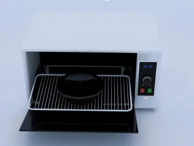 White Microwave Oven  3D model