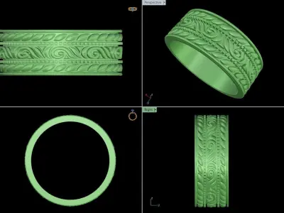 Beautiful filigree Ring  3D print model