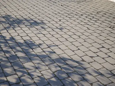 Seamless PBR Scanned Stretcherbond Pavement 3x3m Textures Texture
