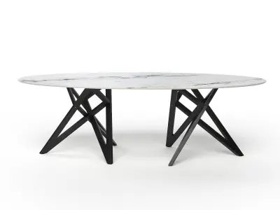 Ennea Oval Dining Table 3D model