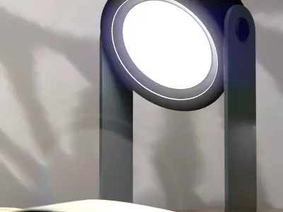 Modern Minimalist Spotlight Desk Lamp 3D Asset 3D model