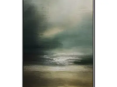 Set of 3 Abstract Paintings in Frames 3D model 60
