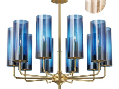 Topaz and Amber chandelier 3D model
