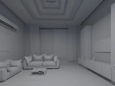 living room 3D model 126