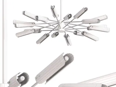 Platiere Circular Chandelier Low-poly 3D model