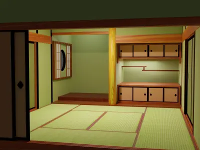 Japanese-style room 3D model