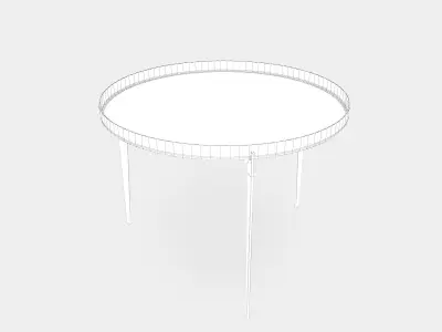 Modern metal coffee table 3D model
