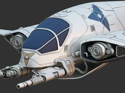 Manta  Space Fighter 3D model