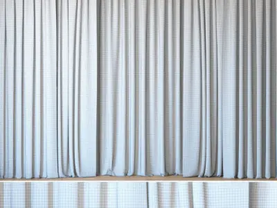 Curtains 88 Curtains with Tulle Spradling FAILLE and SKYLINE 3D model