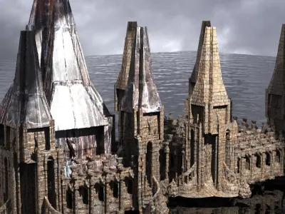 Forest Cult Cathedral Domes 3D model