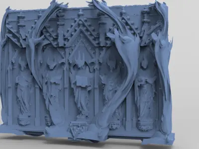 Druid ancient priest wall 3D model