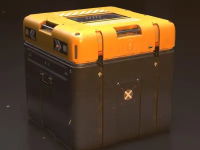 Sci-Fi Equipement Box  Low-poly 3D model