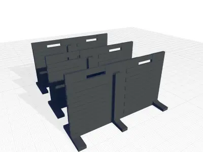 Brandon Free Standing Pet Gate 3D model