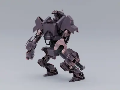 MECHA WARRIOR RIGGING 3D model