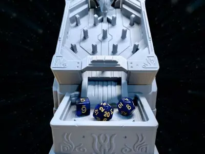 Alien Threat Dice Tower for Tabletop RPGs and Board Games 3D print model