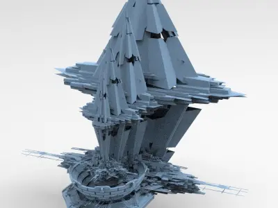 Sci fi Core crystal Shard 7 3D model