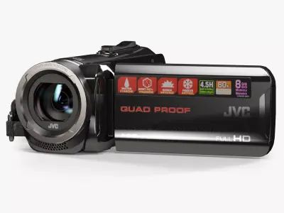 JVC Everio GZ-R30B camcorder Low-poly 3D model