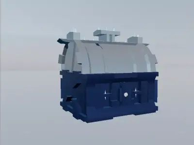 Sci-Fi Vault model Low-poly 3D model