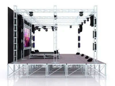 Concert Music Stage 3D model