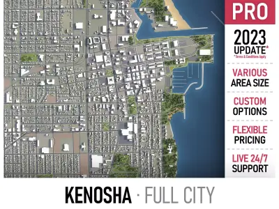 Kenosha Low-poly 3D model