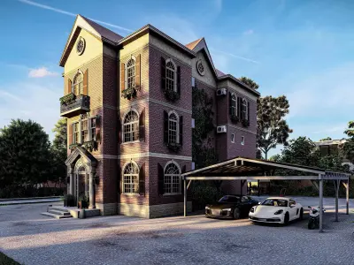 Casa  Scene-villa-modern house  3D model