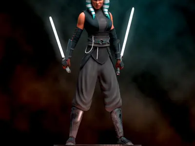 Fanart Star Wars AHSOKA TANO - Statue  3D print model