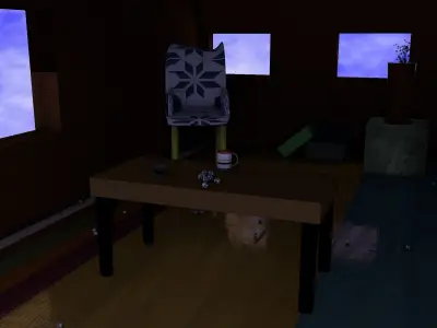 room chair with window 3D model