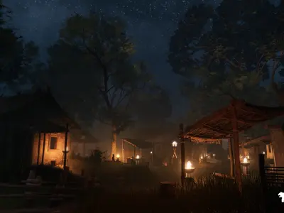 Bandit Valley Village Low-poly 3D model