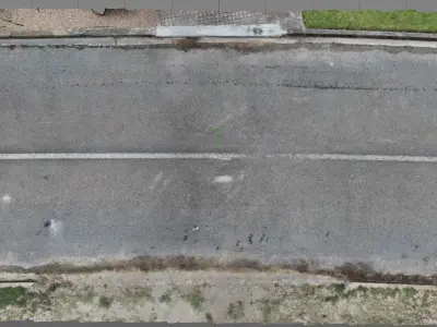 3D Scan - High Res Tarmac Road and Street 3D model